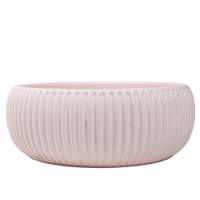 Buildmat Concrete Basin Dusty Pink Felda Champagne Pink Fluted Concrete Basin