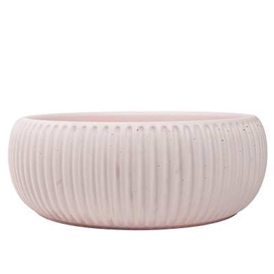 Felda Champagne Pink Fluted Concrete Basin