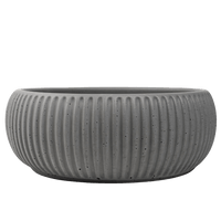 Alma Felda Meteor Grey Fluted Concrete Basin