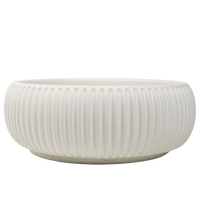 Alma Felda Sea Salt White Fluted Concrete Basin