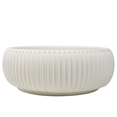 Alma Felda Sea Salt White Fluted Concrete Basin