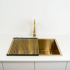 Buildmat Kitchen Accessories Brushed Brass Gold Roll Mat