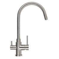 Buildmat Kitchen Mixer Brushed Stainless Steel Fleta Brushed Stainless Steel 3 Way Filter Water Tap