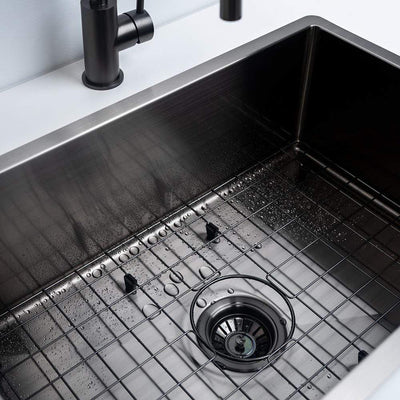 Buildmat Precious Metals Sink Sink Brushed Gun Metal Cody 950x450 Single Bowl w Drain Board Sink