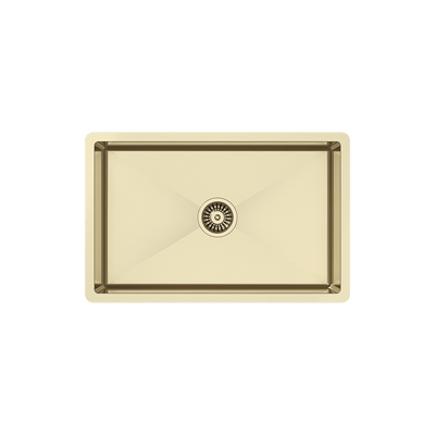 Alma Brushed Brass Gold Avisa 700x450 Large Single Bowl Sink