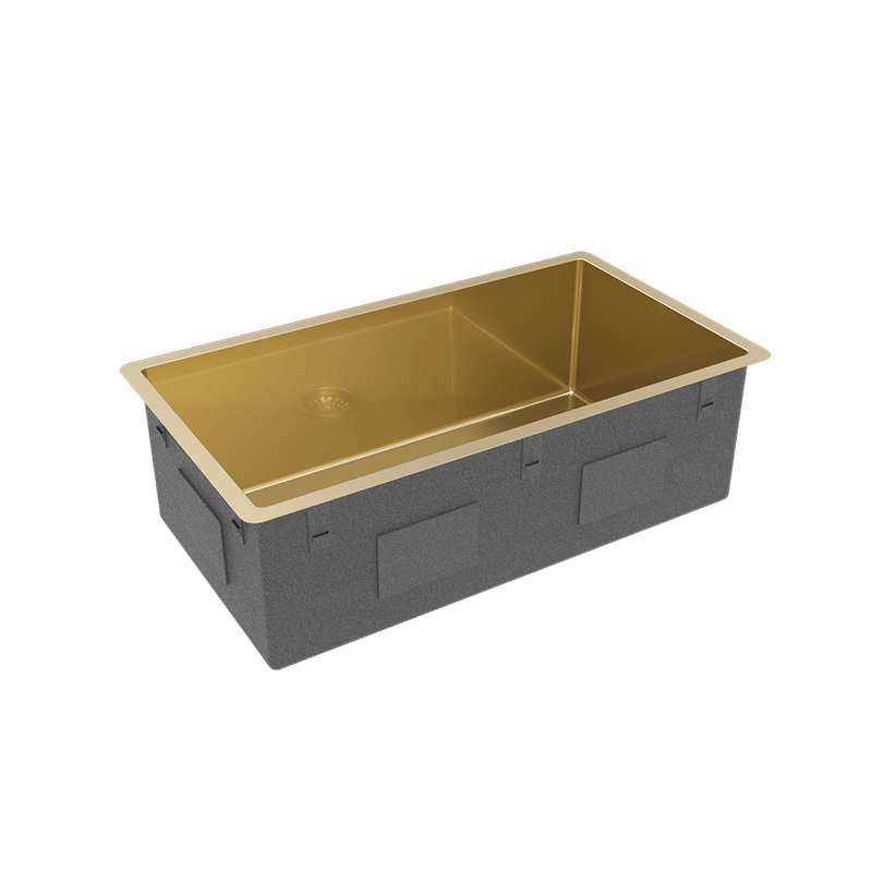 Buildmat Sink Brushed Brass Gold Brushed Brass Gold Marissa 810x450 XLarge Single Bowl Sink Trough