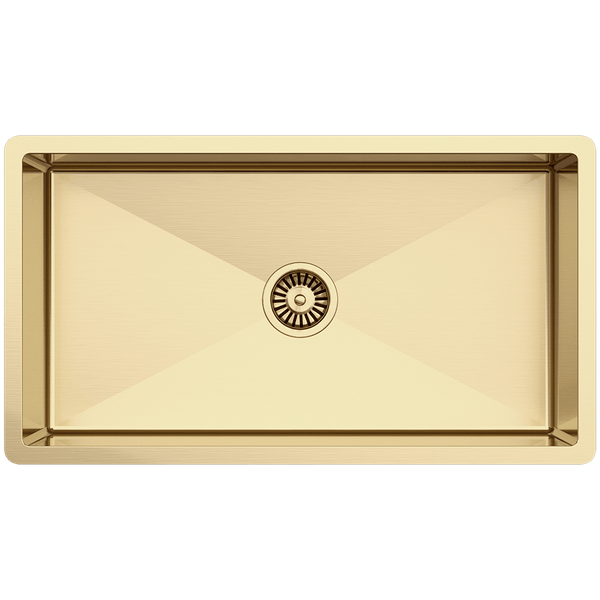 Buildmat Sink Brushed Brass Gold Brushed Brass Gold Marissa 810x450 XLarge Single Bowl Sink Trough