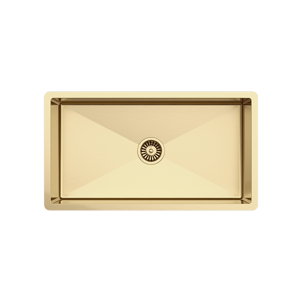 Buildmat Sink Brushed Brass Gold Brushed Brass Gold Marissa 810x450 XLarge Single Bowl Sink Trough