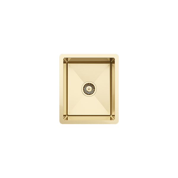 Buildmat Sink Brushed Brass Gold Brushed Brass Gold Maya 380x450 Single Bowl Sink