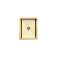 Buildmat Sink Brushed Brass Gold Brushed Brass Gold Maya 380x450 Single Bowl Sink