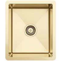 Buildmat Sink Brushed Brass Gold Brushed Brass Gold Maya 380x450 Single Bowl Sink