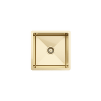 Alma Brushed Brass Gold Nala 450x450 Single Bowl Sink