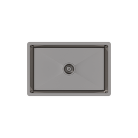 Alma Brushed Gunmetal Avisa 700x450 Large Single Bowl Sink