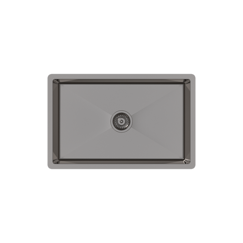 Buildmat Sink Brushed Gunmetal Brushed Gunmetal Avisa 700x450 Large Single Bowl Sink