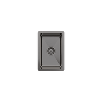 Alma Brushed Gunmetal Jeeves 300x450 Single Bowl Butler Sink