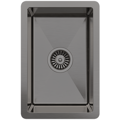 Buildmat Sink Brushed Gunmetal Brushed Gunmetal Jeeves 300x450 Single Bowl Butler Sink