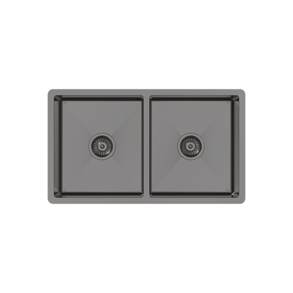 Buildmat Sink Brushed Gunmetal Brushed Gunmetal Madison 775x450 Double Bowl Sink