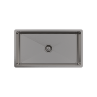 Alma Brushed Gunmetal Marissa 810x450 XLarge Single Bowl Sink Trough