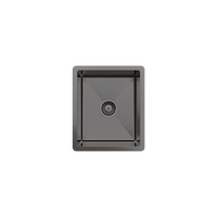 Alma Brushed Gunmetal Maya 380x450 Single Bowl Sink