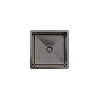 Alma Brushed Gunmetal Nala 450x450 Single Bowl Sink