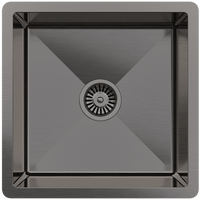 Buildmat Sink Brushed Gunmetal Brushed Gunmetal Nala 450x450 Single Bowl Sink