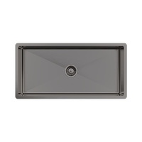 Alma Brushed Gunmetal Seville 900x450 XXLarge Single Bowl Sink