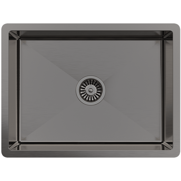 Buildmat Sink Brushed Gunmetal Brushed Gunmetal Willow 600x450 Medium Single Bowl Sink