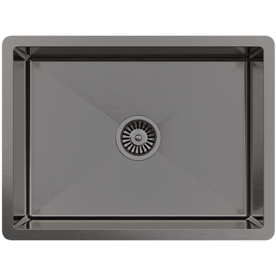 Buildmat Sink Brushed Gunmetal Brushed Gunmetal Willow 600x450 Medium Single Bowl Sink