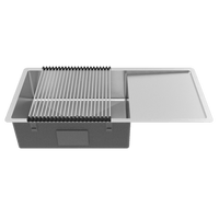Buildmat Sink Brushed Stainless Steel Cody 950x450 Single Bowl w Drain Board Sink