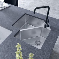 Buildmat Sink Stainless Steel Ella Corner Double Bowl Sink