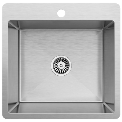 Buildmat Sink Stainless Steel Leo 510x500 Single Bowl Tap Landing Sink