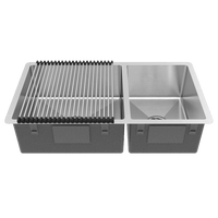 Buildmat Sink Stainless Steel Lincoln 825x450 Single +3/4 Bowl Sink