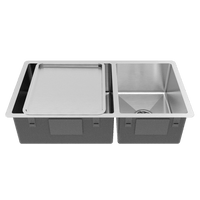 Buildmat Sink Stainless Steel Lincoln 825x450 Single +3/4 Bowl Sink