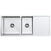 Buildmat Sink Stainless Steel Logan 1075x450 Single & Qtr Bowl with Drain Board Sink