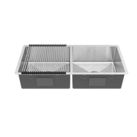 Buildmat Sink Stainless Steel Lucas 975x450 Double Bowl Sink