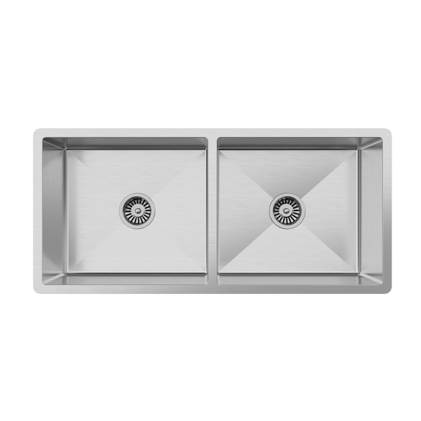 Buildmat Sink Brushed Stainless Steel Lucas 975x450 Double Bowl Sink