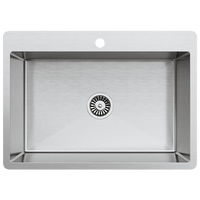 Buildmat Sink Brushed Stainless Steel Noah 700x500 Large Single Bowl Tap Landing Sink