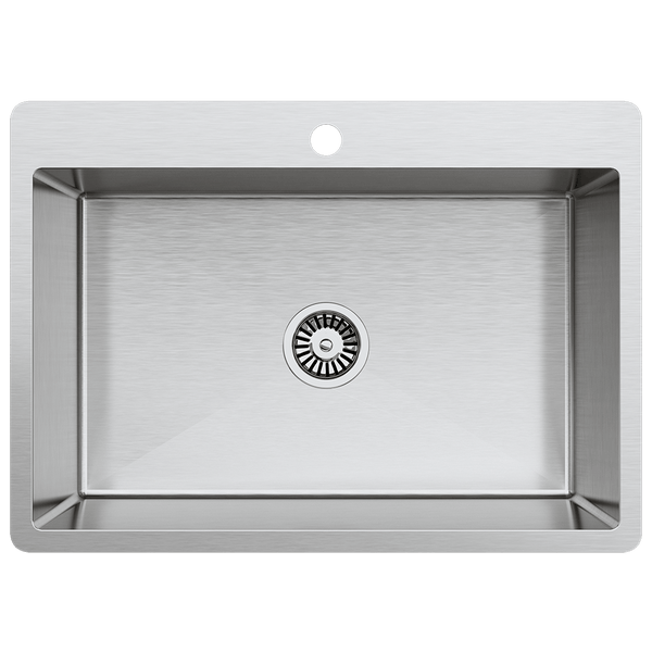 Buildmat Sink Brushed Stainless Steel Noah 700x500 Large Single Bowl Tap Landing Sink