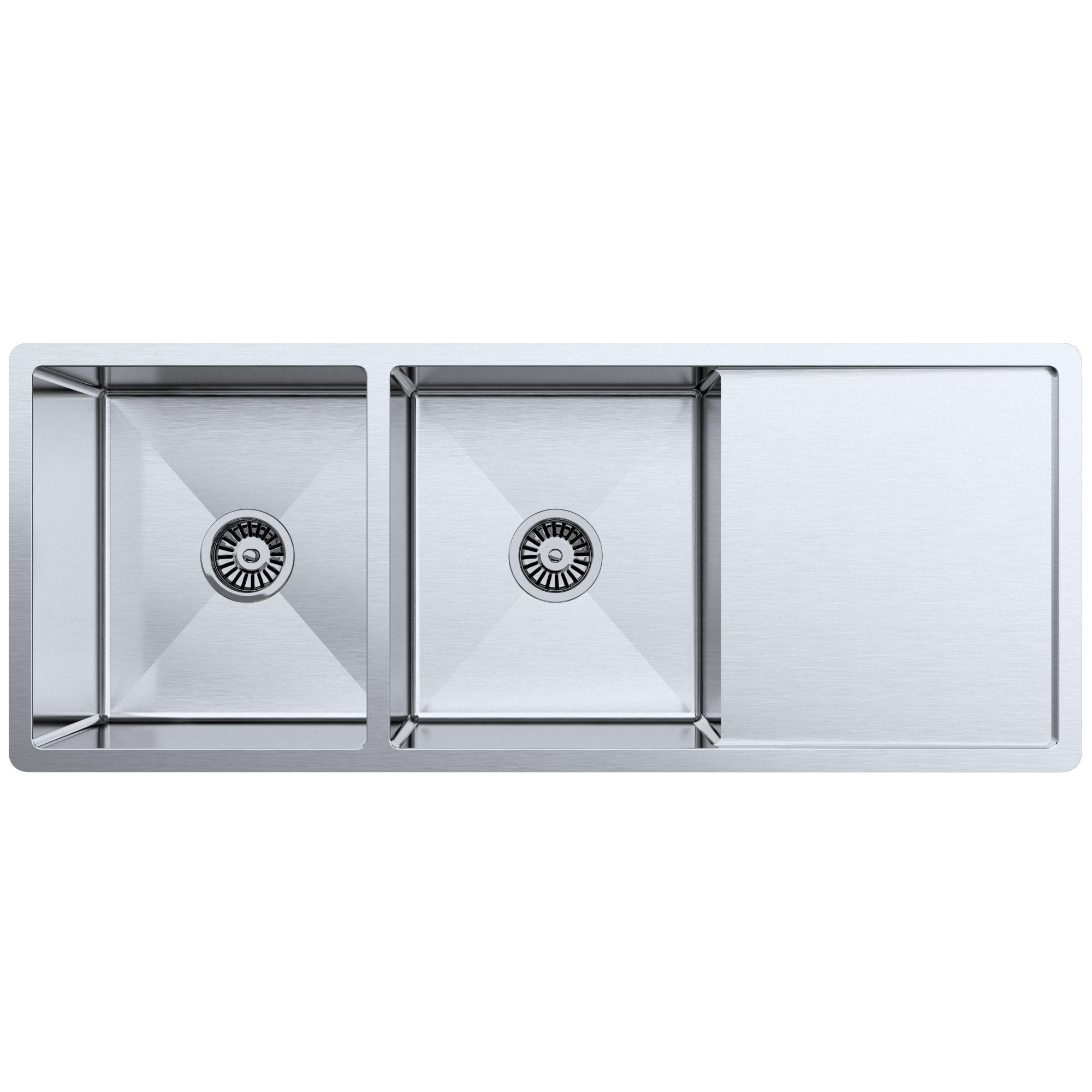 Alma Orlando 1125x450 Double Bowl with Drain Board Sink