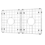 Buildmat Sink Protector Orlando 1125 Double Sink Protector Grid