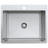 Buildmat Sink Brushed Stainless Steel River 600x500 Medium Single Bowl Tap Landing Sink