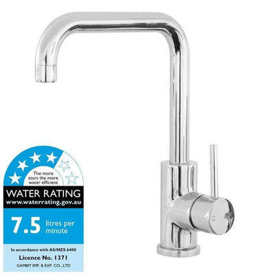 Castano Kitchen Mixer Milan Pin Lever Squared Gooseneck Sink Mixer